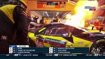 [HD] 24 Heures du Mans fire in pit Night Le Mans 2015