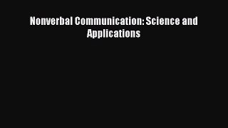 Read Nonverbal Communication: Science and Applications PDF Free