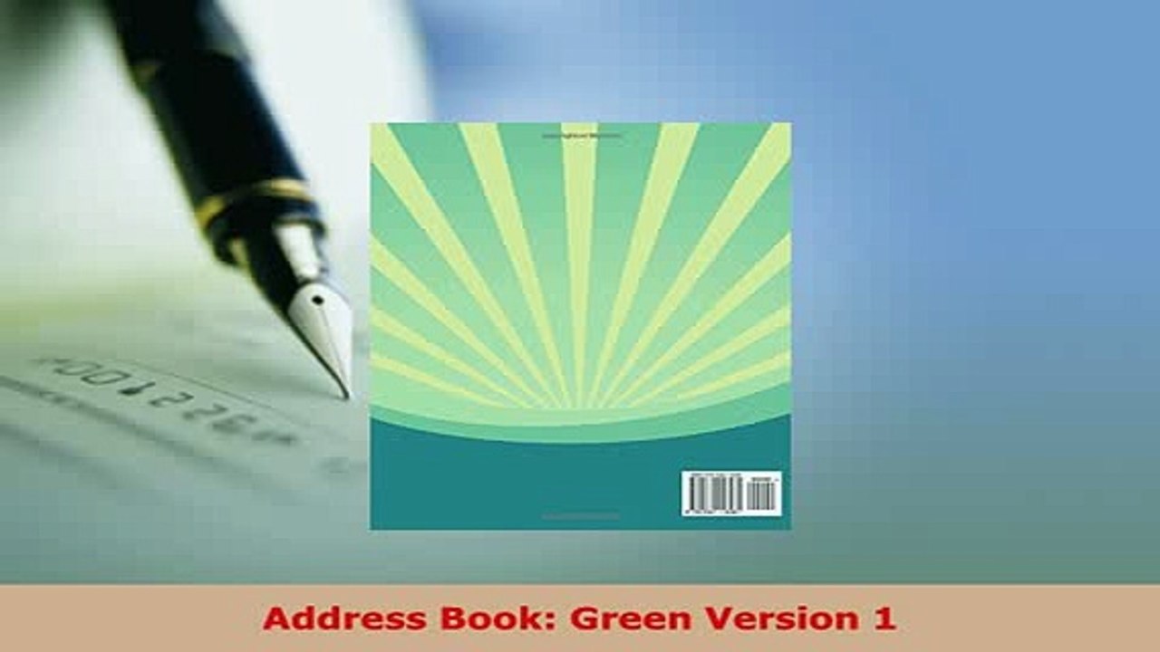 PDF  Address Book Green Version 1 Read Online