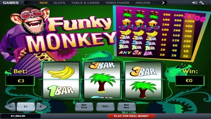 Funky Monkey ilmainen kasino kolikkopeli Playtech Video Esikatselu