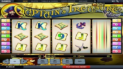 Captains Treasure ilmainen kasino kolikkopeli Playtech Video Esikatselu