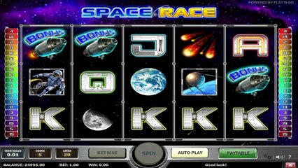 Space Race ilmainen kasino kolikkopeli Play n Go Video Esikatselu
