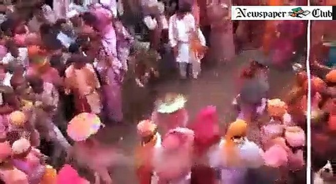lath mar holi, barsana holi, holi festival, jhansi news in hindi