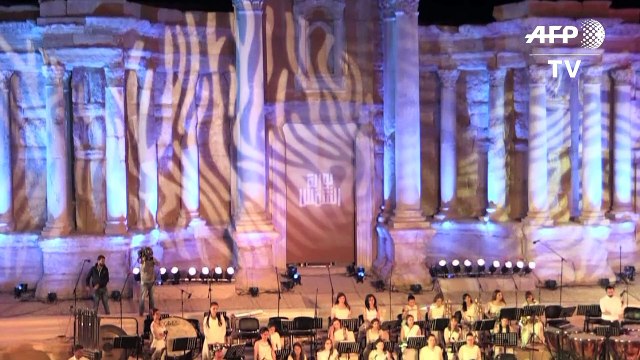 Syrian regime holds patriotic concert in retaken Palmyra