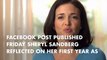 Sheryl Sandberg honors single moms on Mother's Day post
