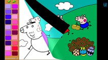 Peppa Pig Coloring Pages for Kids ► Peppa Pig Coloring Games ►Peppa and Grandpa Easter Coloring Book