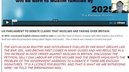 POPULATION DEMOGRAPHICS NOW SHOW THAT THE ISLAMIZATION OF ENGLAND CANNOT BE STOPPED