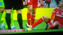 Gaston Ramirez swiped yellow card out of Mike Dean's hand And Dean then gave a red card to Dale Stephens!