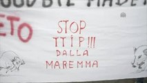 İtalya'da Serbest Ticaret Anlaşması Protestosu