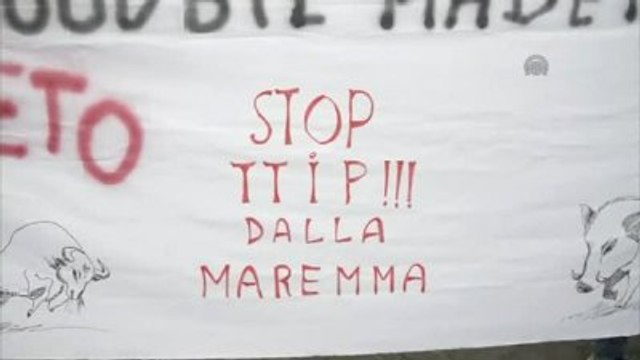 İtalya'da Serbest Ticaret Anlaşması Protestosu