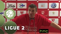 Conférence de presse Nîmes Olympique - Stade Lavallois (1-1) : Bernard BLAQUART (NIMES) - Denis ZANKO (LAVAL) - 2015/2016
