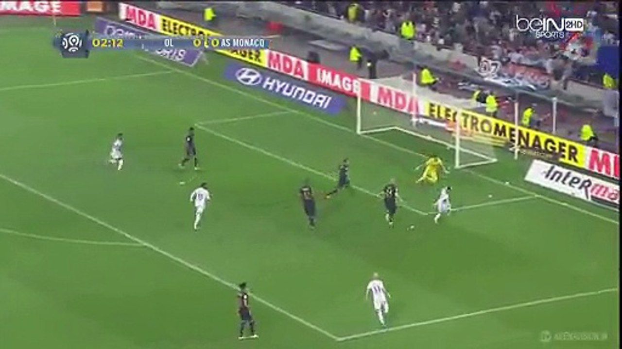 1-0 Rachid Ghezzal goal - Lyon v. AS Monaco -ligue 1 - 07.05.2016