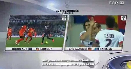 0-1 Edinson Cavani GOAAAL - GFC Ajaccio 0-1 PSG - 07.05.2016