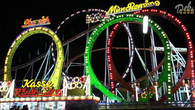 Olympialooping abends im Prater Wien