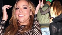 Mariah Carey stumbles out of 1OAK nightclub in Los Angeles wearing sheer gown1