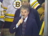 Old Boston Bruins Canadian and US National Anthems Rene Rancourt