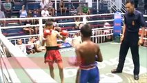 14 Year old Thai boxer Yan wins by 1st round KO in Phuket, Thailand.