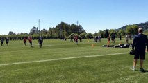 Vernon Adams goes through running drills at Seattle Seahawks rookie mini-camp