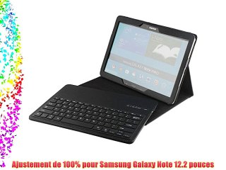 Download Video: Continu® Folio Etui Cuir Housse Coque avec détachable de couverture de cas (English QWERTY