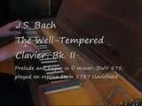 Bach: Prelude and Fugue in D minor, BWV 875, on clavichord