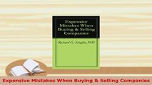 PDF  Expensive Mistakes When Buying  Selling Companies Download Online