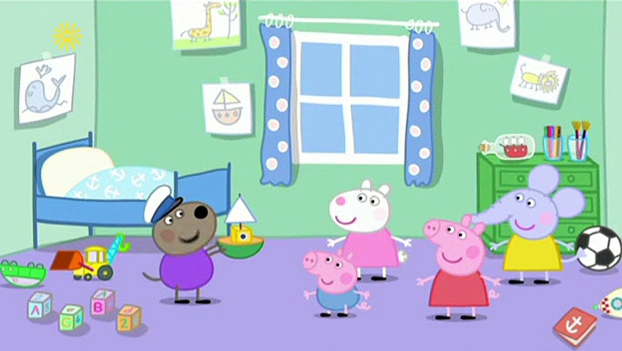Peppa Pig. Captain Daddy Dog. Mummy Pig and Daddy Pig and George Pig