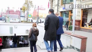Миша Коллинз гуляет по Москве 3 октября 2014