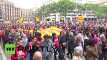 Spain - 'No Fear' - Thousands march for Catalan independence in Barcelona