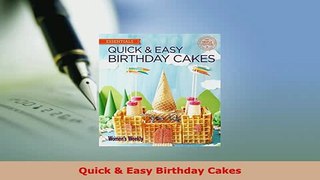 PDF  Quick  Easy Birthday Cakes Ebook