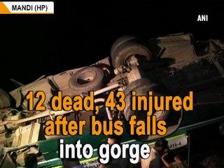 12 dead, 43 injured after bus falls into gorge