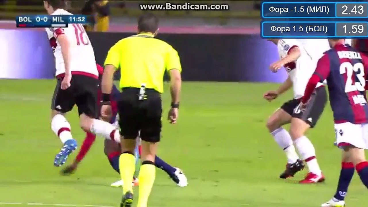 Amadou Diawara Terrible Foul -  Red Card HD - Bologna 0-0 AC Milan - 07.05.2016 HD