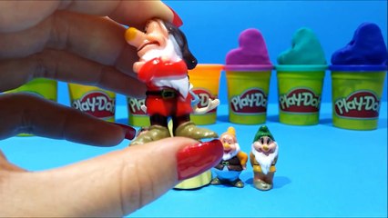 Snow White and the Seven Dwarfs Play Doh Unboxing Surprise Toys Video Princesa Blancanieve