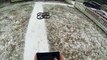 Parrot AR Drone 2.0 Snow Flying, Gopro Hero3 2.7k headmount hacked camera mod