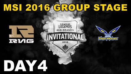 (LOL)RNG vs FW Highlight (MSI 2016 季中邀請賽)Day4