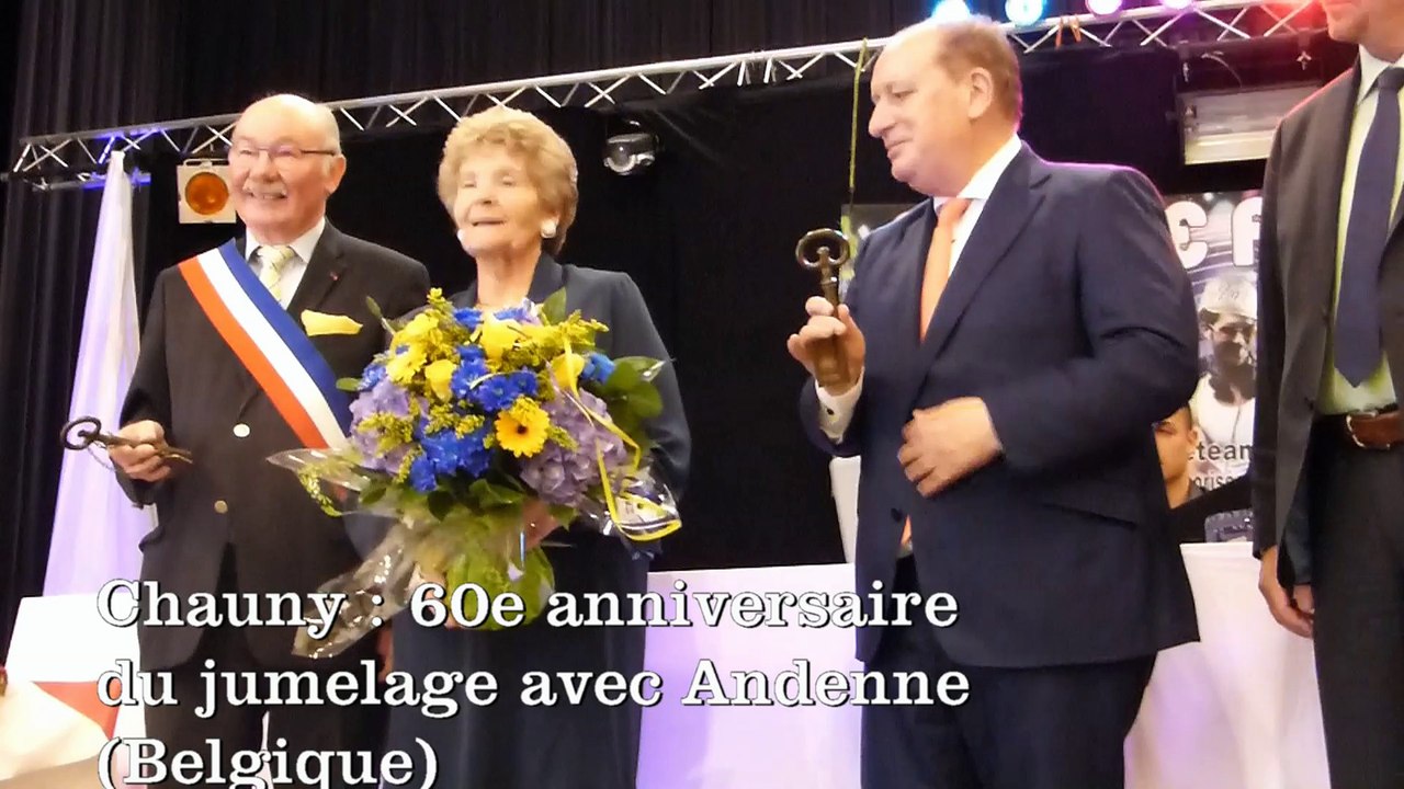 Chauny: 60e anniversaire du jumelage de la ville avec Andenne (Belgique)