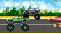 Cartoons for kids. Monster Trucks & Racing Cars. Adventures in the village. Season 5. Episode 16