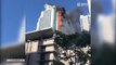 Terrifying footage shows skyscraper burst into flames in China