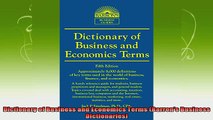 best book  Dictionary of Business and Economics Terms Barrons Business Dictionaries