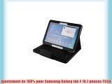 Continu pour Samsung Galaxy Tab 4 10.1 pouces T530 Détachable Clavier Bluetooth (English Keyboard