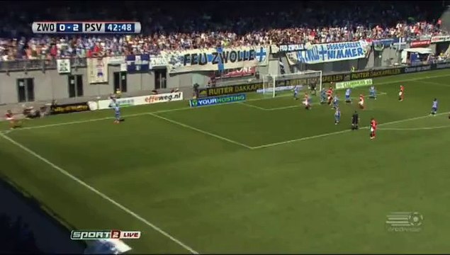 Goal Luuk de Jong - PEC Zwolle 0-2 PSV Eindhoven (08.05.2016)