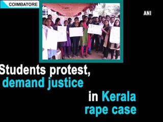 Students protest, demand justice in Kerala rape case