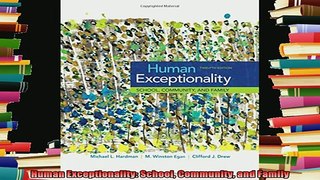 free pdf   Human Exceptionality School Community and Family