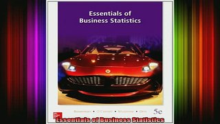 new book  Essentials of Business Statistics