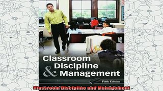 best book  Classroom Discipline and Management