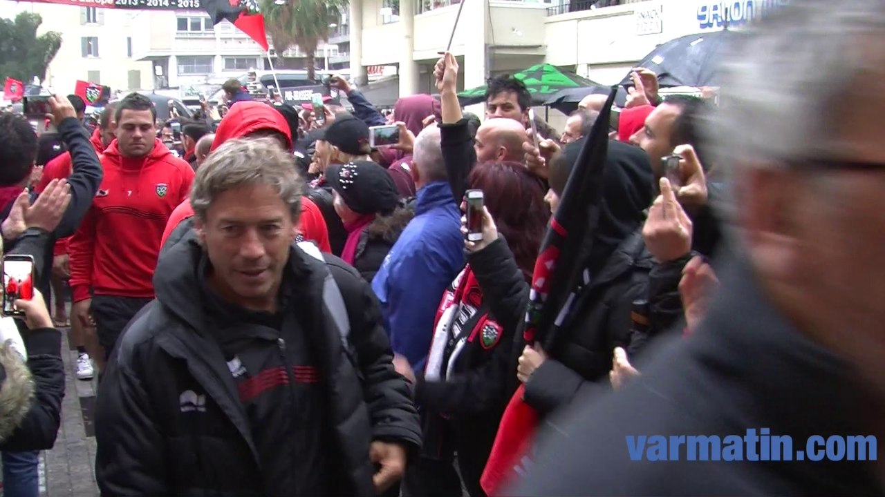 RCT-Castres: Drapeaux fanfare et confettis pour accueillir Toulon
