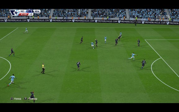 BPL 12 Тур. Манчестер Сити - Ньюкасл 1:2. Nasri, 45+3'