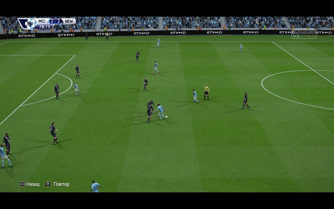 BPL 12 Тур. Манчестер Сити - Ньюкасл 3:2. Toure, 79'