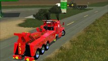 FS15: Heavy Rescue Ep.6 Peterbuilt Hauling Tractor Stuck In Ditch