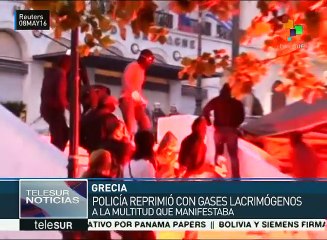 Reprime policía a obreros griegos que exigían no se recorten pensiones