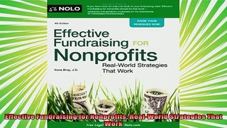 new book  Effective Fundraising for Nonprofits RealWorld Strategies That Work